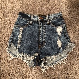 Brand new high waisted jean shorts